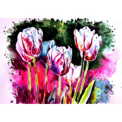 Tulipánok a kertben