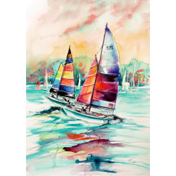 Sailboats on Balaton II