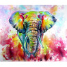 Majestic colorful elephant II