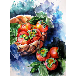 Persimmon still life