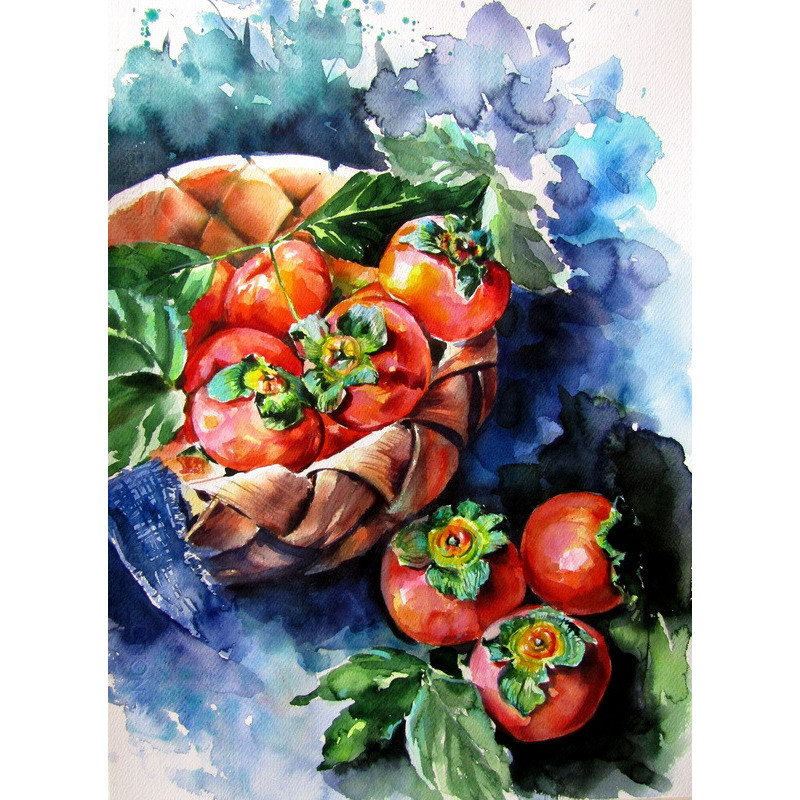 Persimmon still life