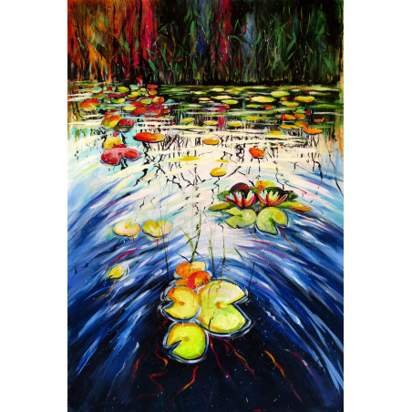 Water mirror and water lilies