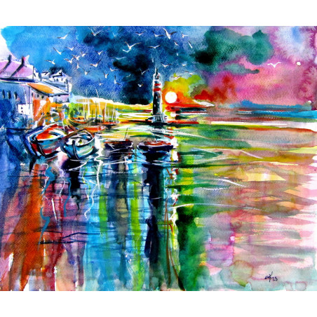 Port at sunrise